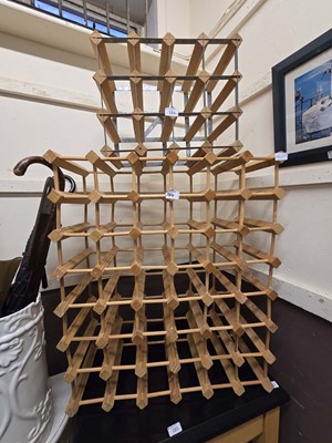 Lot 184 - Two wooden wine racks