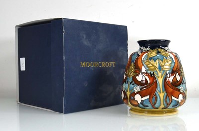 Lot 308 - A limited edition Moorcroft vase of mallet...