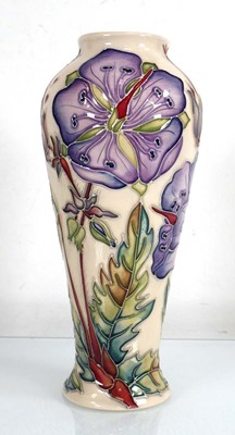 Lot 314 - A Moorcroft vase of slender baluster form...