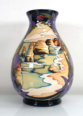 Lot 317 - A Moorcroft trial vase of ovoid form decorated...