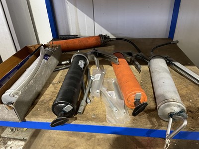 Lot 79 - 5 various grease guns