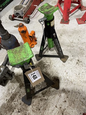 Lot 148 - Pair of Sealey black and green adjustable axle...