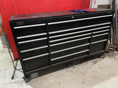 Lot 35 - Sealey Premier 185cm mobile 15 drawer...