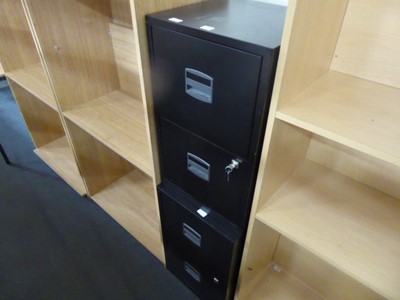 Lot 137 - 2 black 2 drawer filing cabinets