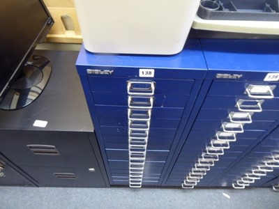 Lot 138 - 28cm Bisley blue multi drawer cabinet