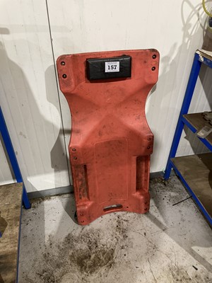 Lot 157 - Red garage floor crawling board