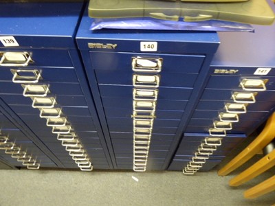 Lot 140 - 28cm Bisley blue multi drawer cabinet