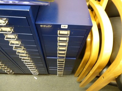 Lot 141 - 28cm Bisley blue multi drawer cabinet