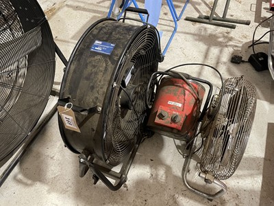 Lot 169 - Sealey HVD24 workshop fan, together with...