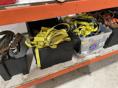 Lot 120 - 8 various boxes of ratchet straps and fittings