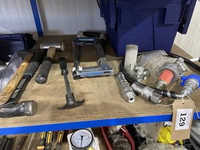 Lot 129 - A range of hand held engineers tools including...