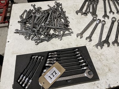 Lot 177 - Wide range of O-E and ring spanners, sockets,...