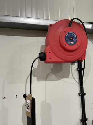 Lot 185 - Sealey wall mounted retractable single phase...