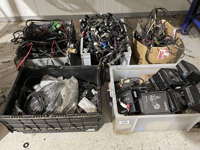 Lot 189 - Five containers of ATV wiring looms and wiring...