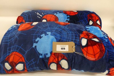 Lot 1819 - x2 large children's Spiderman throws/blankets