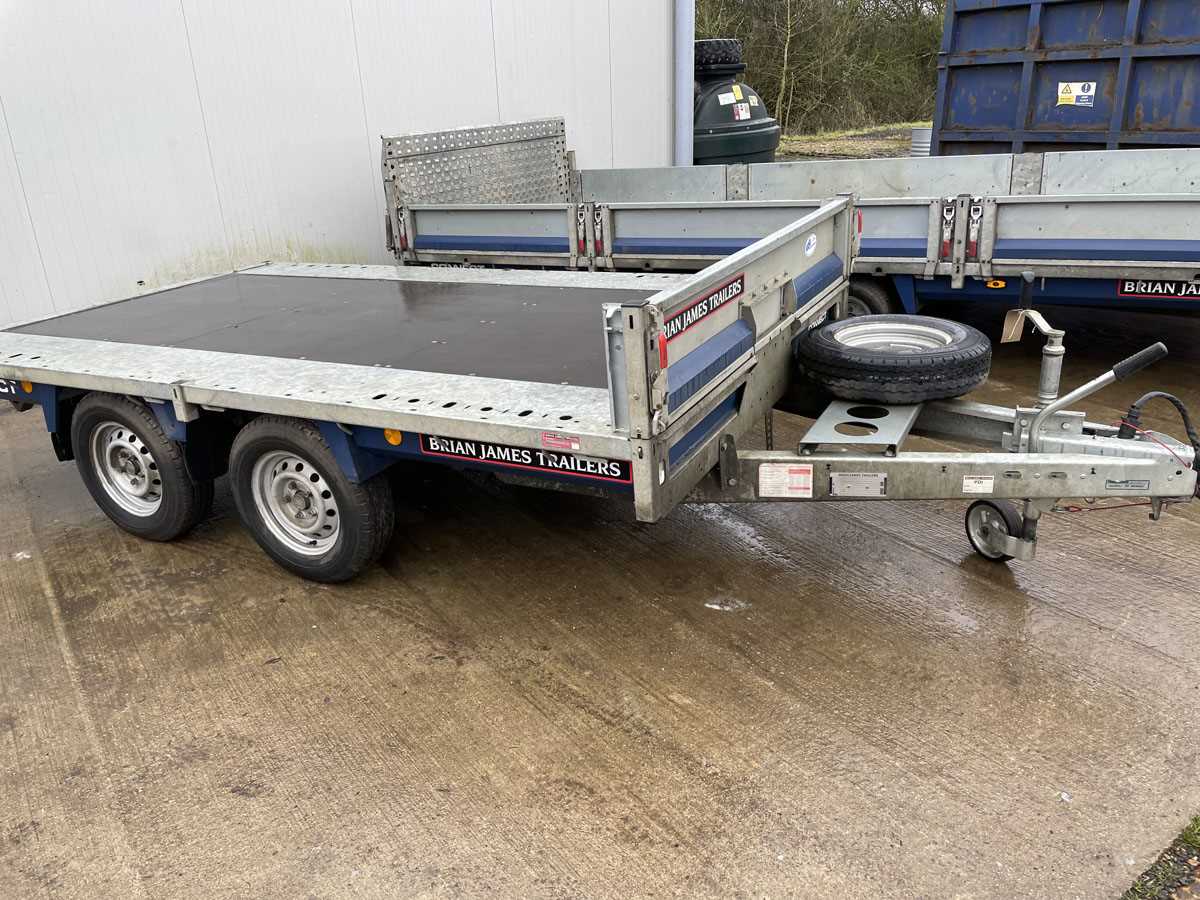 Lot 4 - Brian James Connect 3m twin axle flat bed...