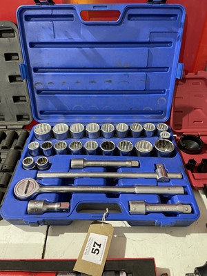 Lot 57 - Chrome Vanadium heavy duty 3/4" drive socket set