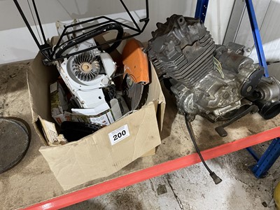 Lot 200 - Petrol engine, together with range of disc...