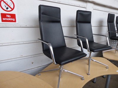 Lot 201 - Brunner black leather and chrome executive...