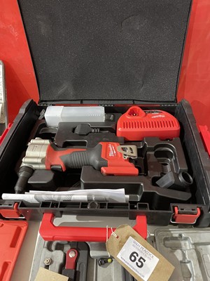 Lot 65 - Milwaukee M12 BPRT-201X cordless rivet gun in...