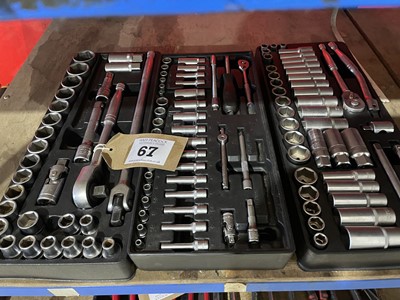 Lot 67 - Shelf containing a collection of sockets...