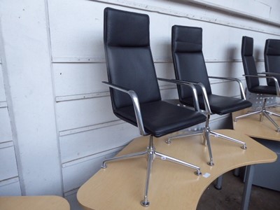 Lot 203 - Brunner black leather and chrome executive...