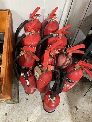 Lot 218 - 11 various fire extinguishers