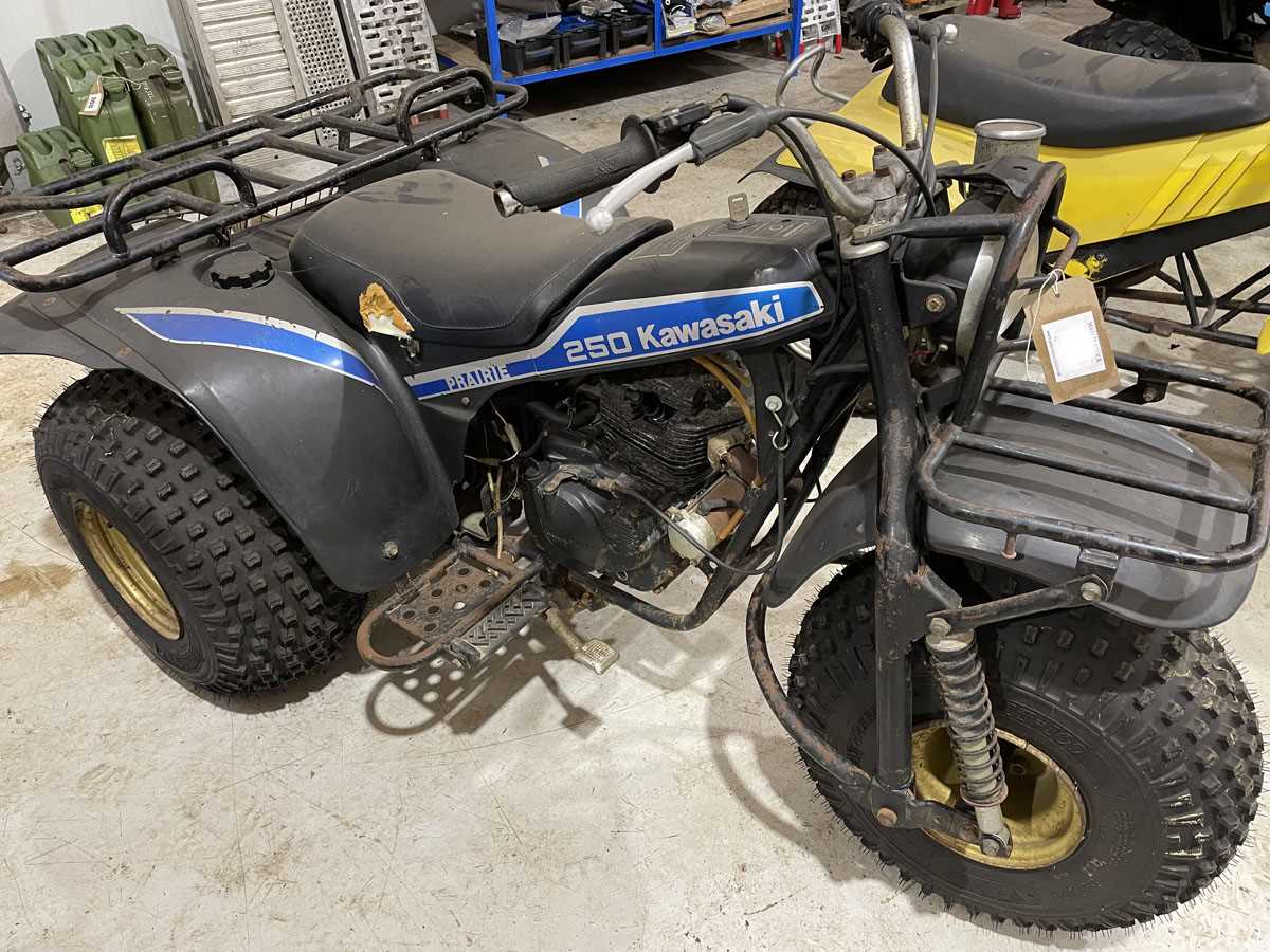 Lot 245 - (No VAT) 1984 Kawasaki KLT250 Prairie trike