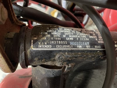 Lot 246 - (No VAT) 1984 Honda ATC200ES trike, serial no....