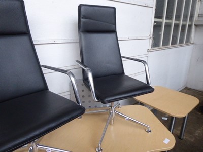 Lot 206 - Brunner black leather and chrome executive...