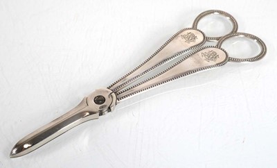 Lot 381 - A pair of Victorian silver grape scissors with...