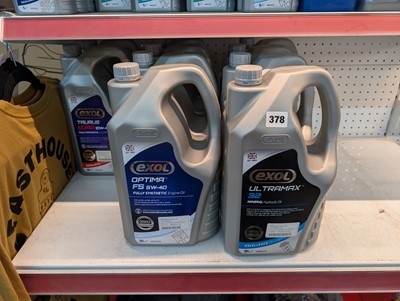 Lot 378 - 4 5L bottles of Exol Ultramax 32 hydraulic oil,...