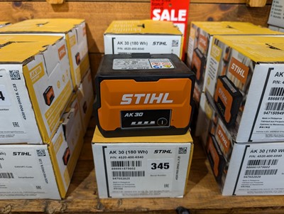 Lot 345 - Four Stihl AK30 36v batteries (1 unboxed)