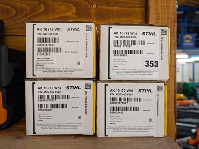 Lot 353 - Four Stihl AK 10 36v batteries