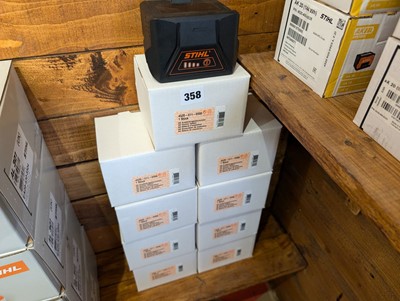 Lot 358 - Nine Stihl dummy batteries for display...