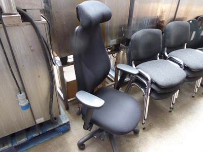 Lot 239 - ASD Opera 30-8 swivel office chair with black...