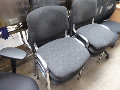 Lot 240 - 6 charcoal stacking chairs