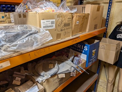 Lot 438 - Two shelves of assorted spare parts to include...