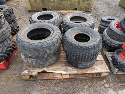 Lot 471 - Three pallets of various ATV tyres, and wheels...