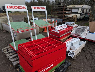 Lot 473 - Range of Honda show room display racking on...