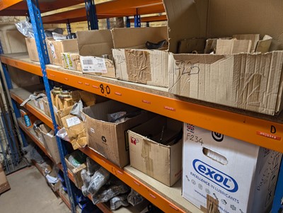 Lot 442 - Six shelves of assorted spare parts to include...