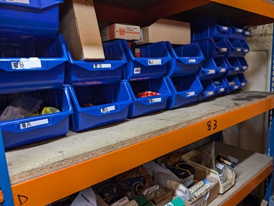 Lot 443 - Two shelves of various bearings including the...