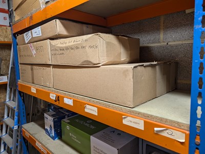 Lot 444 - Three shelves of assorted spare parts to...