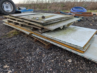 Lot 497 - Pallet of aluminium checker plate and...