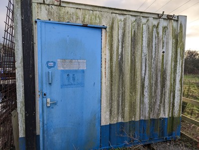 Lot 493 - Corrugated steel toilet and shower block,...