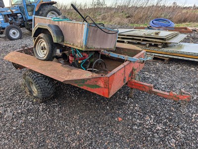 Lot 498 - Single axle steel bodied ATV trailer together...