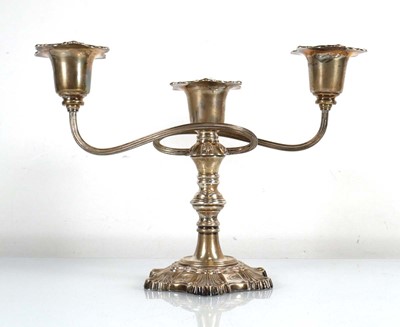 Lot 399 - A late 20th century silver three branch...