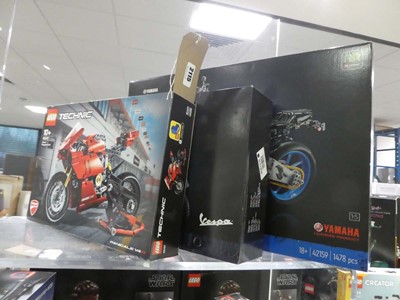 Lot 2115 - 3 boxed LEGO sets, 42107 LEGO Technic Ducati...