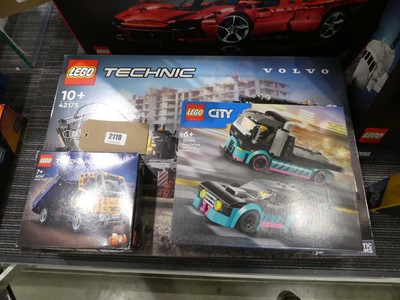 Lot 2119 - 3 boxed LEGO sets, 42175 LEGO Technic Volvo...