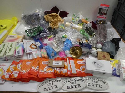 Lot 3558 - Large bag of household sundries, body warmers,...